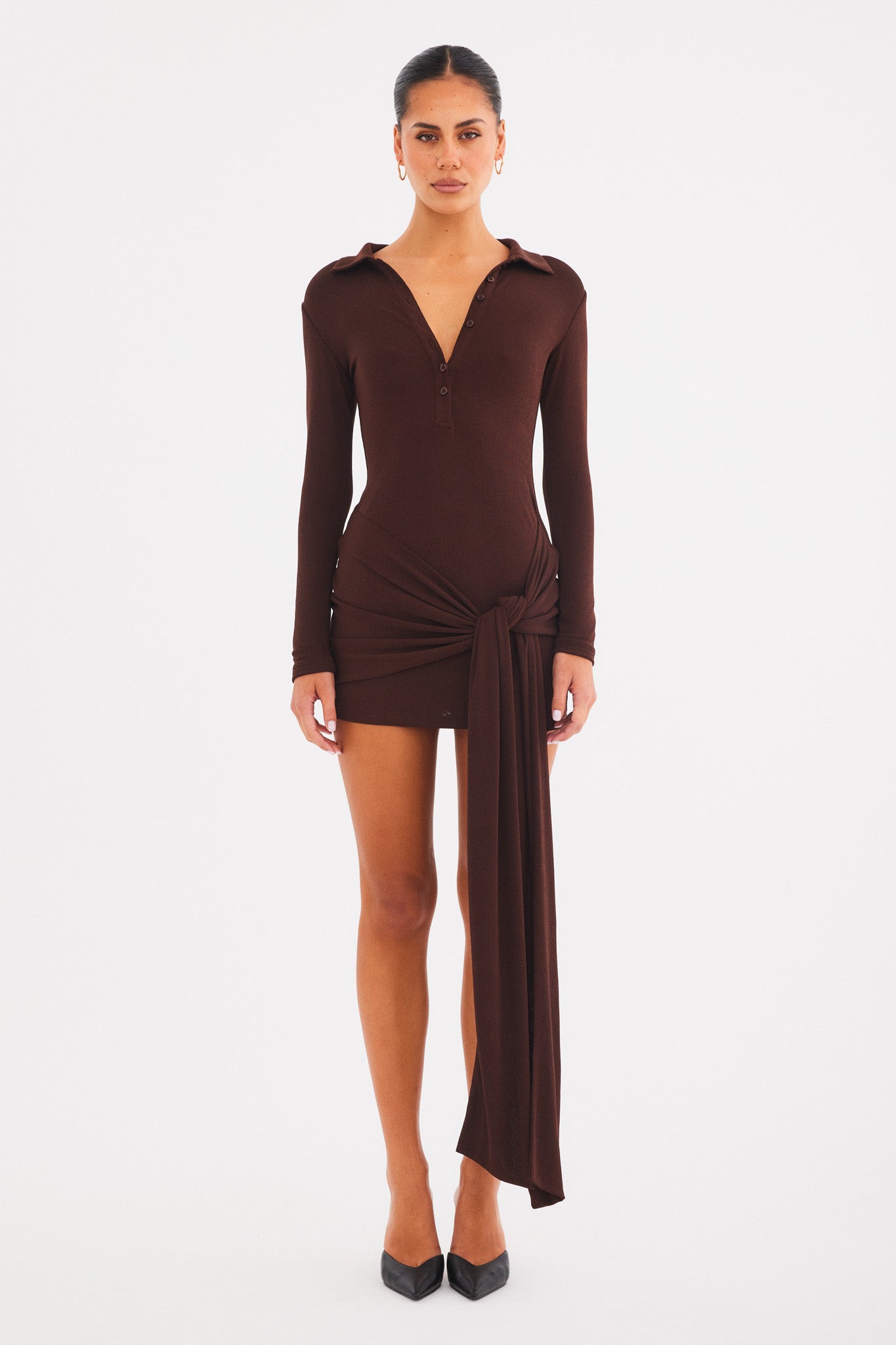 mini dress no sleeves Kiera Ruched Mini Dress