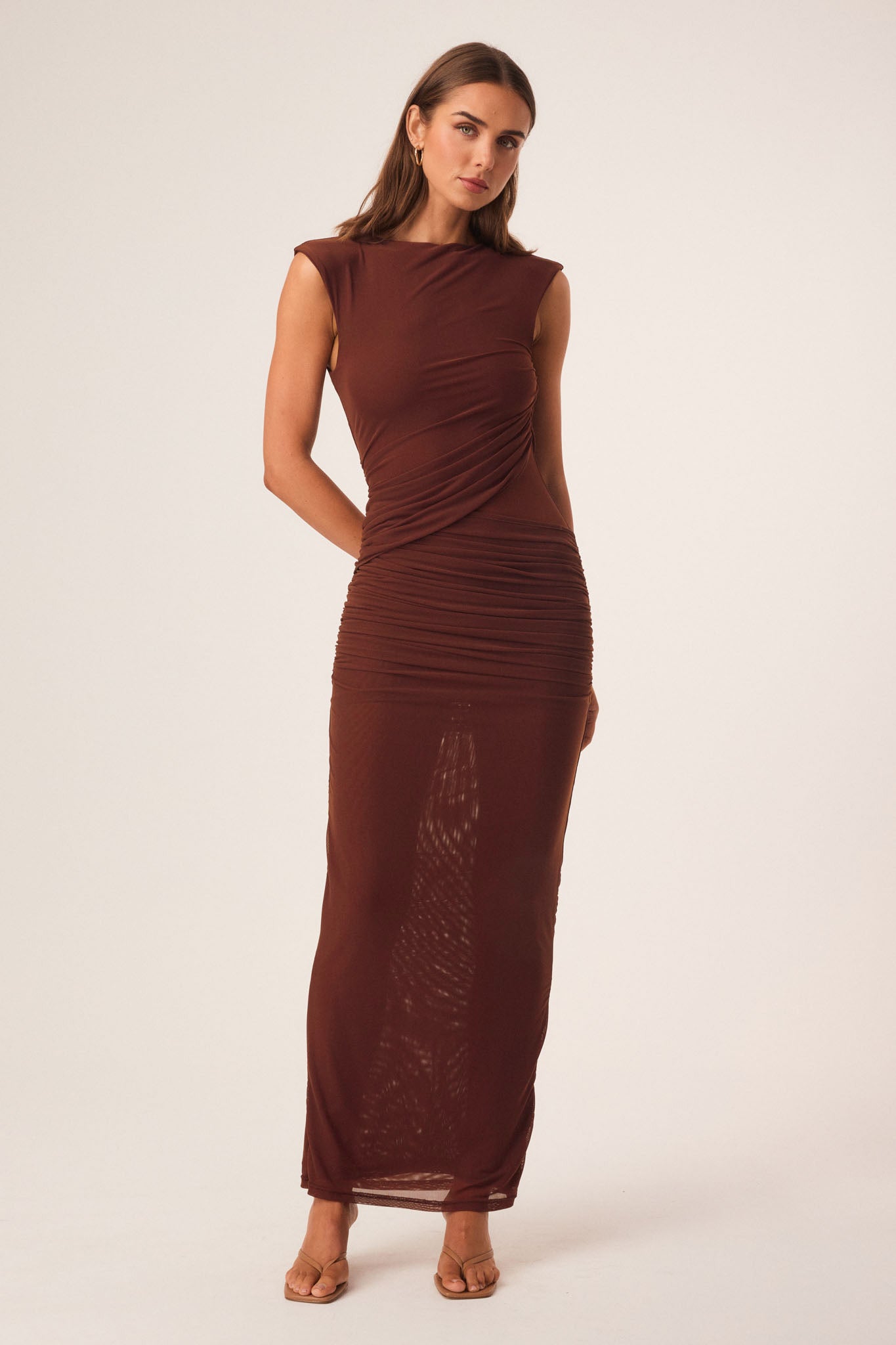 LORELAI MAXI DRESS MOCHA / 4XL LORELAI MAXI DRESS MOCHA / 4XL
