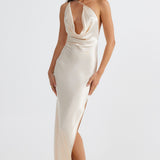 JOHANNA COWL NECK MAXI DRESS
