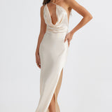 JOHANNA COWL NECK MAXI DRESS
