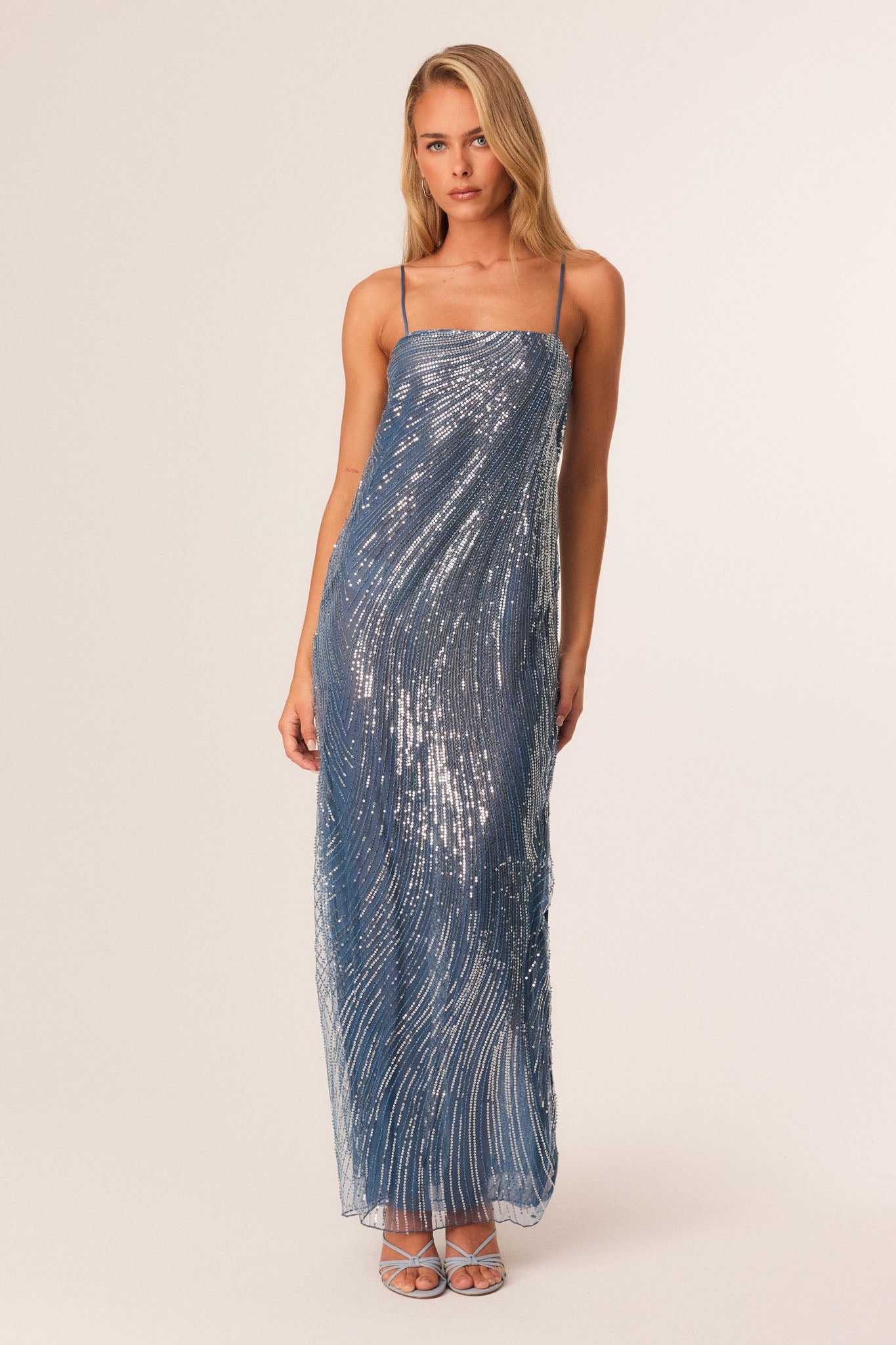 SIREN MAXI DRESS BLUE / XS