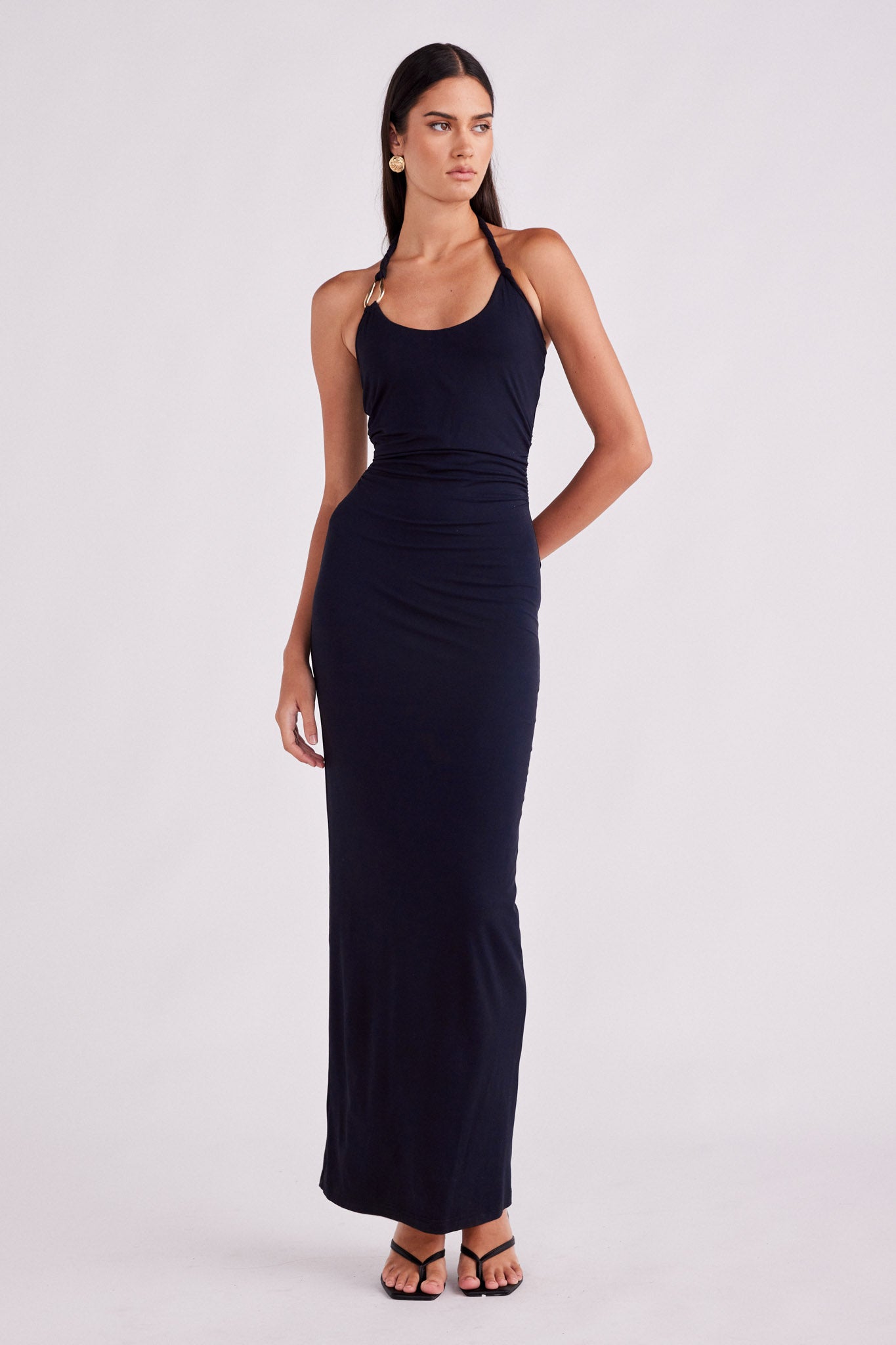 ASH TANK DRESS BLACK 1