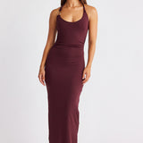 ASH TANK DRESS CABERNET 1