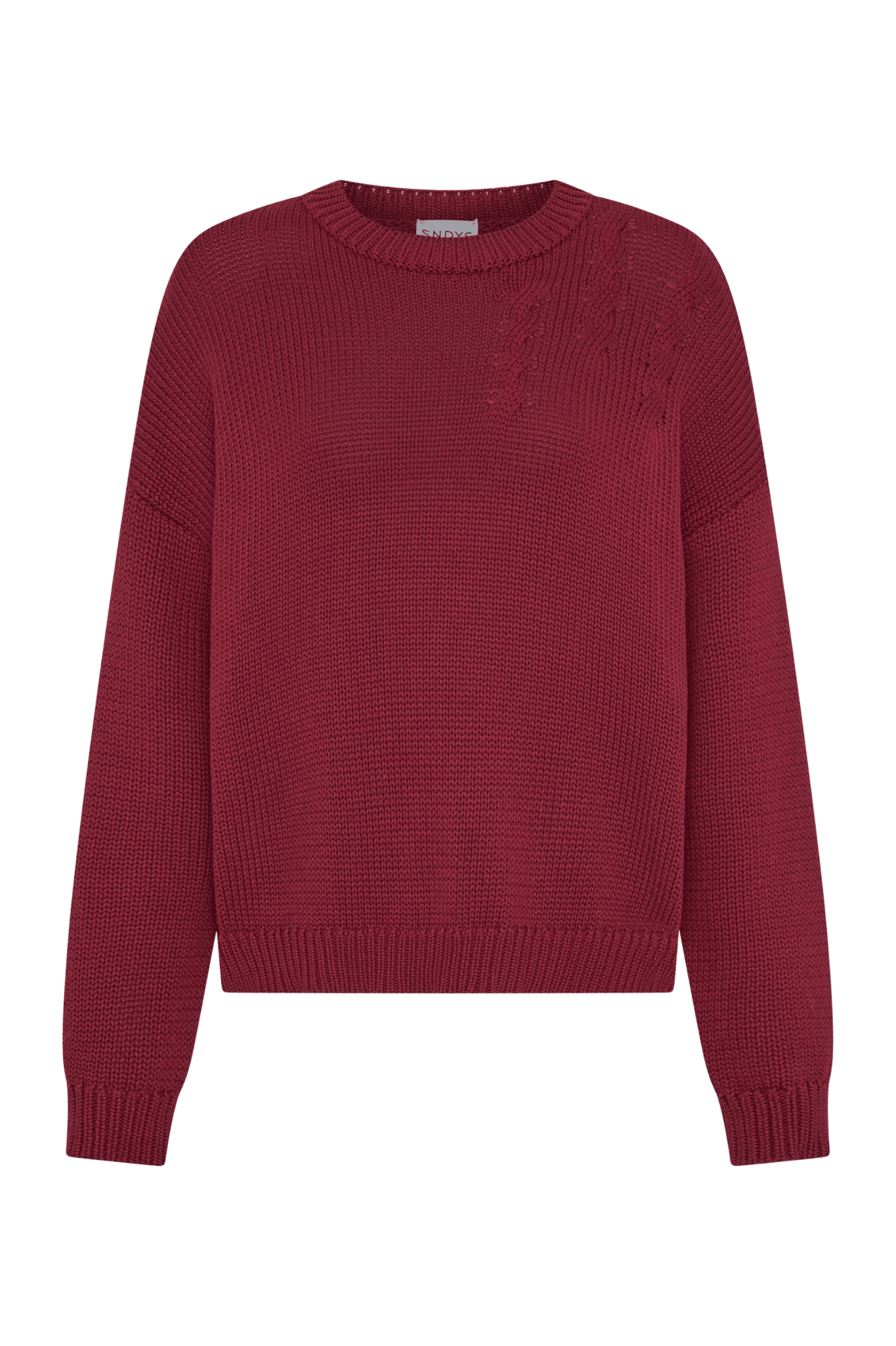 ELM CREW KNIT CABERNET