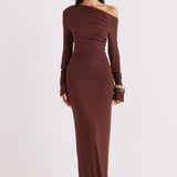 REYNA MAXI DRESS CHOCOLATE 2