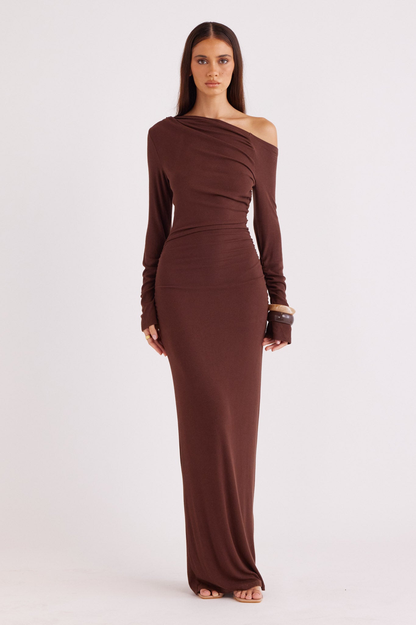 REYNA MAXI DRESS CHOCOLATE 2