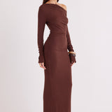 REYNA MAXI DRESS CHOCOLATE 3