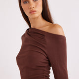 REYNA MAXI DRESS CHOCOLATE 5