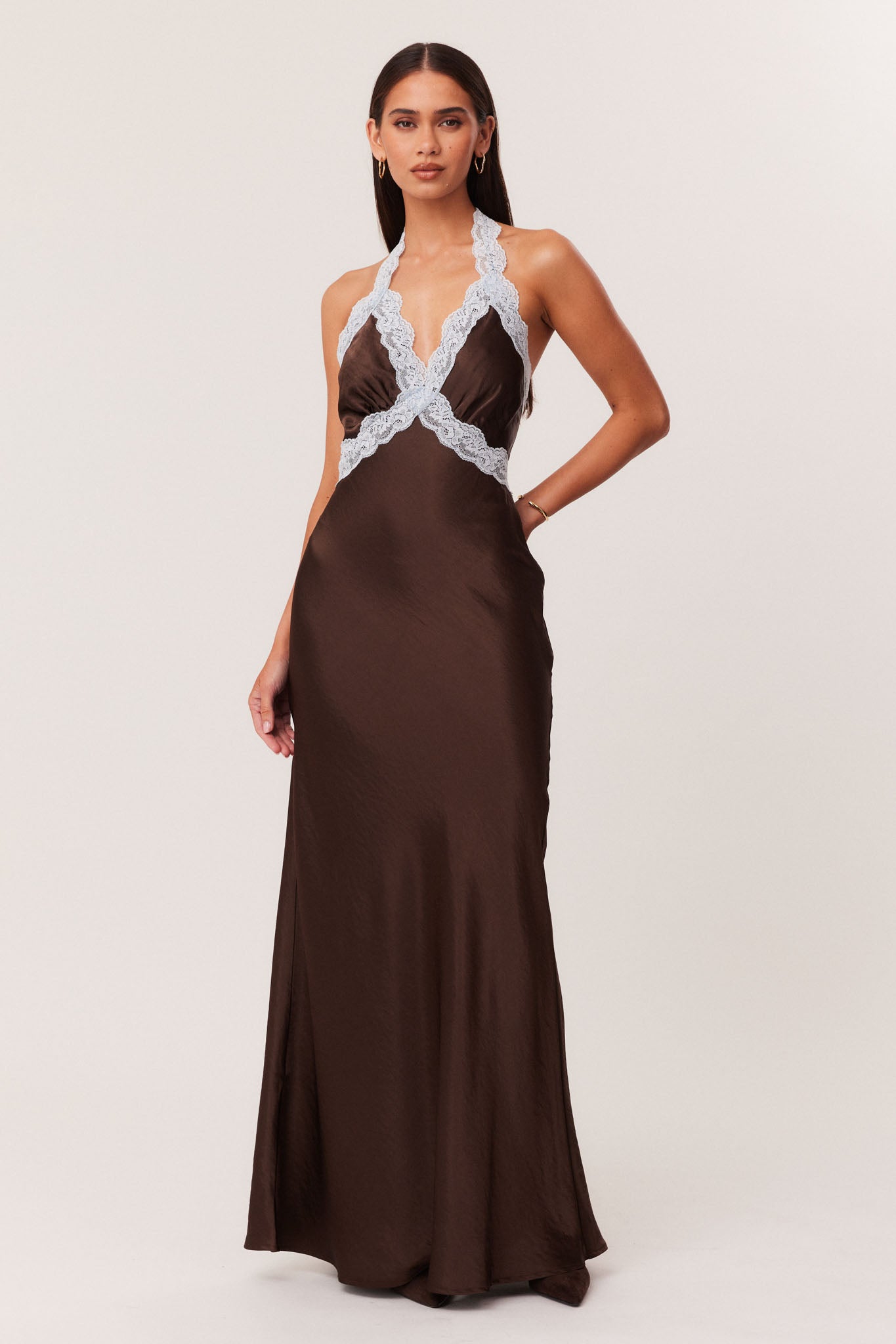 SNDYS Tonya Slip Maxi Dress 2.0 in Chocolate - size XS SNDYS Tonya Slip Maxi Dress 2.0 in Chocolate - size XS