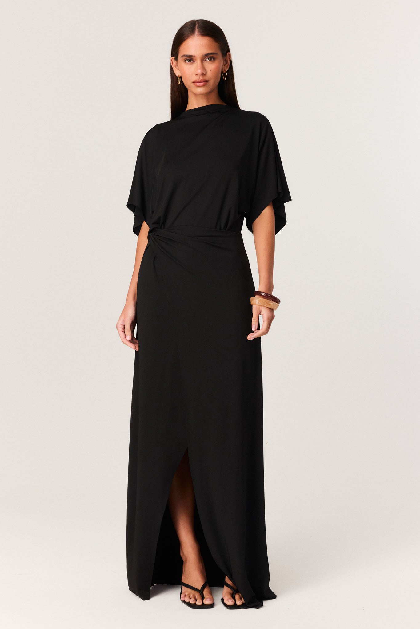 cora maxi dress Cora Pleated Maxi Dress - Magenta