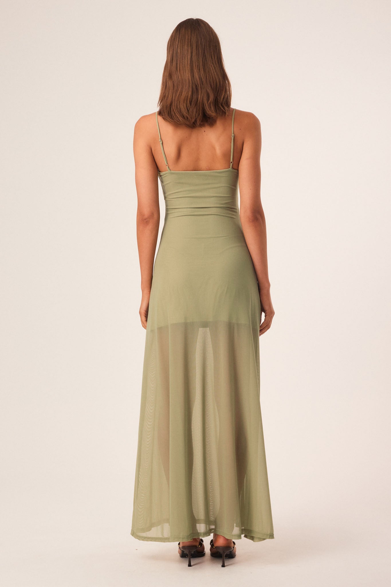 Sndys Alessandra Mesh Maxi Dress in Sage - Size S Sndys Alessandra Mesh Maxi Dress in Sage - Size S