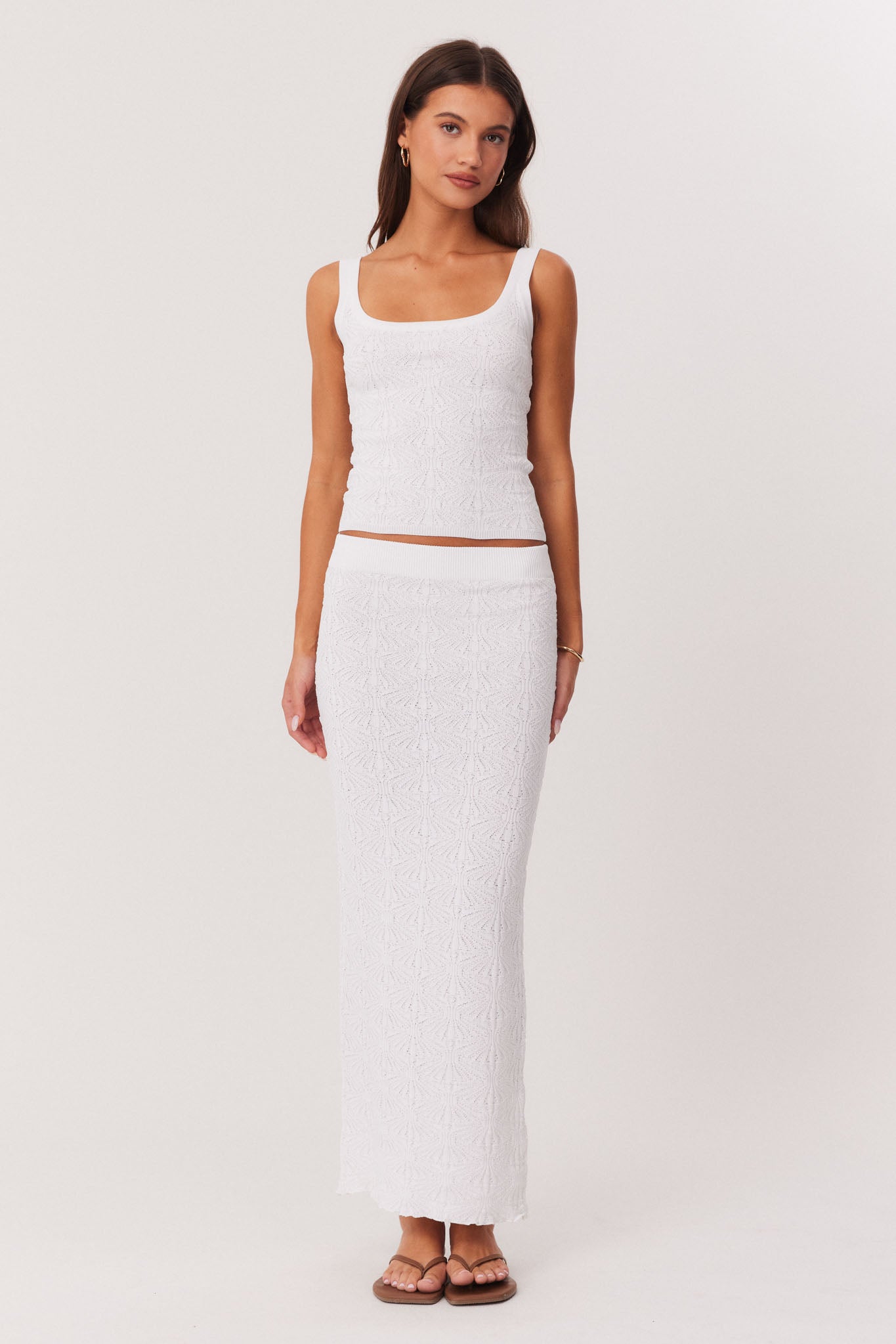 chinese dress ladies Josefina Maxi Dress White in Chiffon
