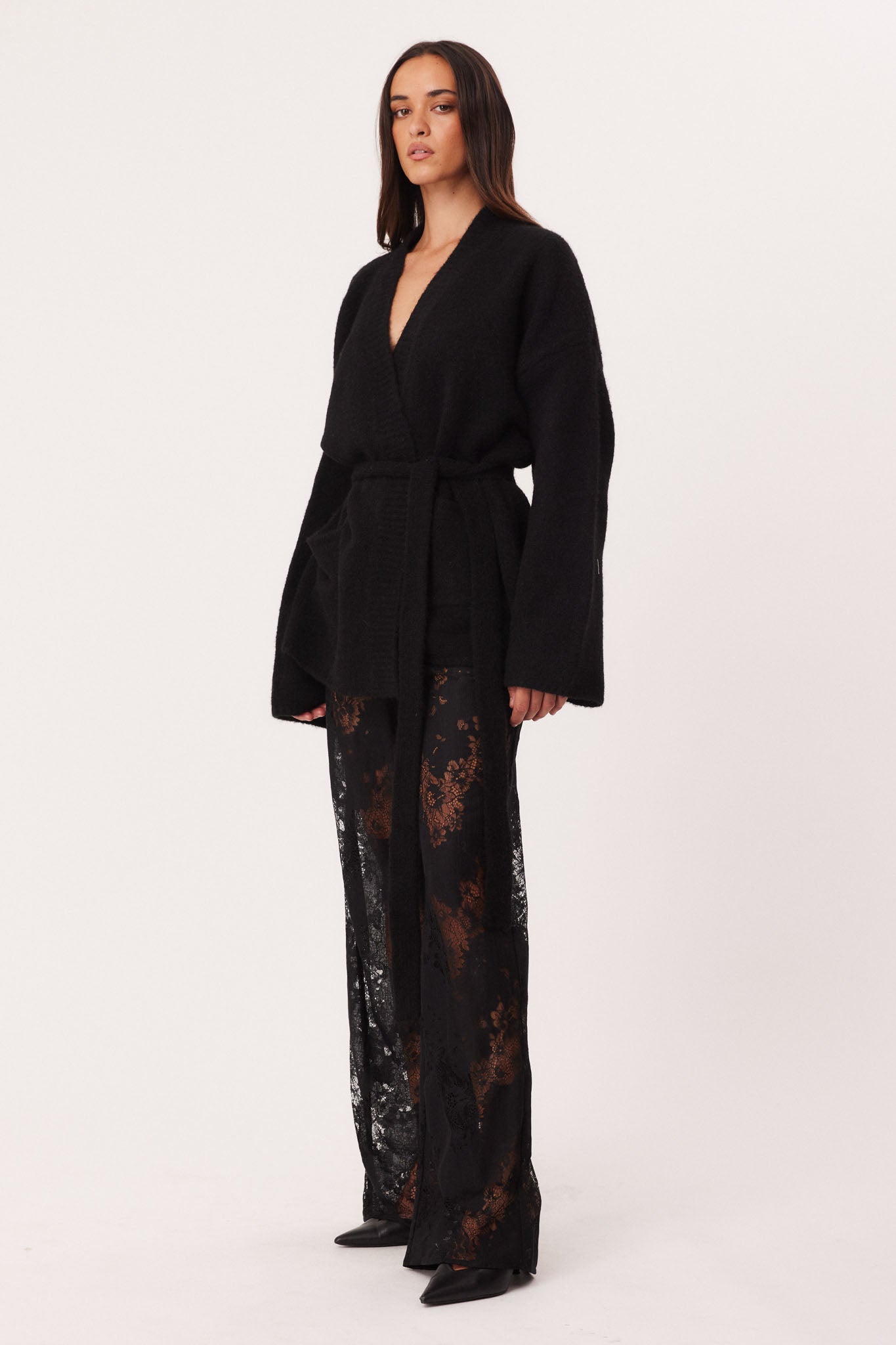 【coyseio】26SS / KNIT LACE PANTS ブラック 1 NYSSA LACE PANTS – SNDYS US