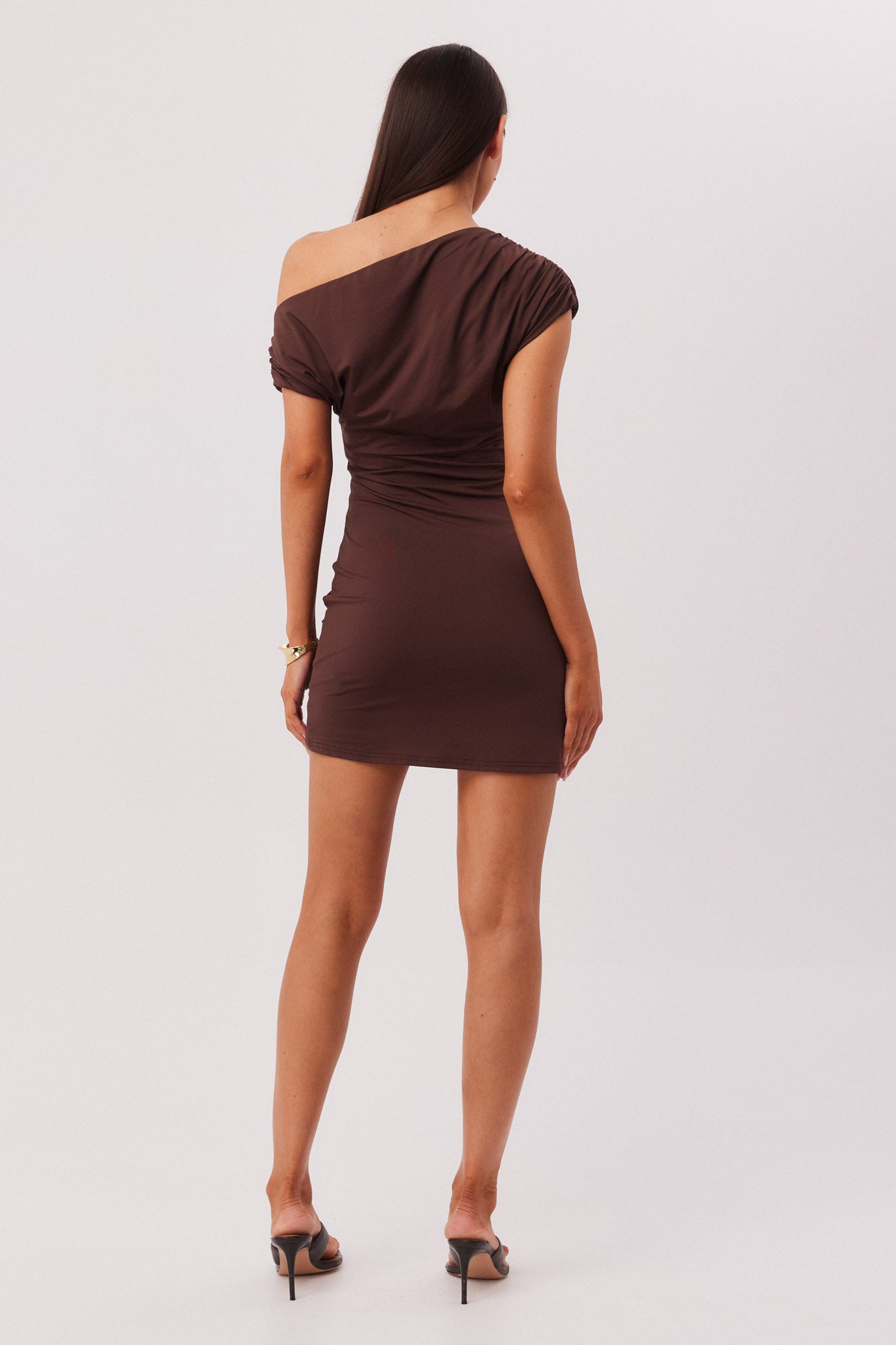 andersson mini dress chocolate strapless open back dress Andersson Mini Dress | Chocolate