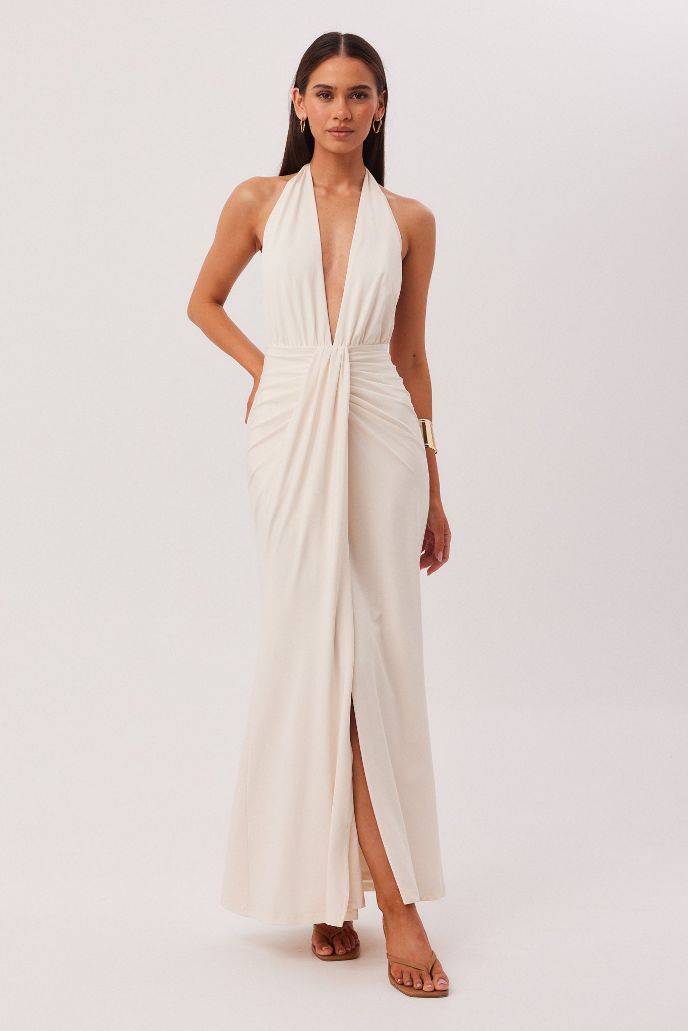 vanilla bridesmaid dresses ARIOS MAXI DRESS VANILLA / 2XL