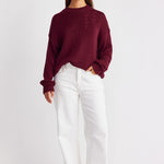 ELM CREW KNIT CABERNET 1