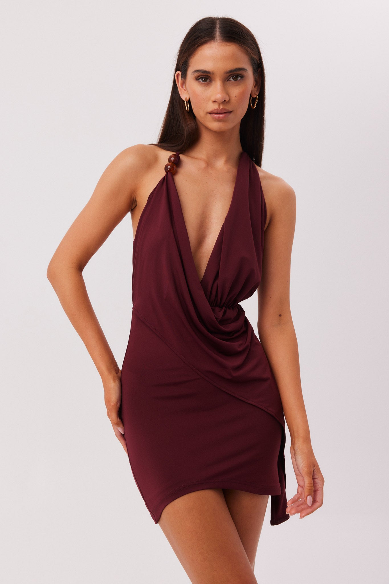 ISA-DRAPE-MINI-DRESS-CABERNET-11
