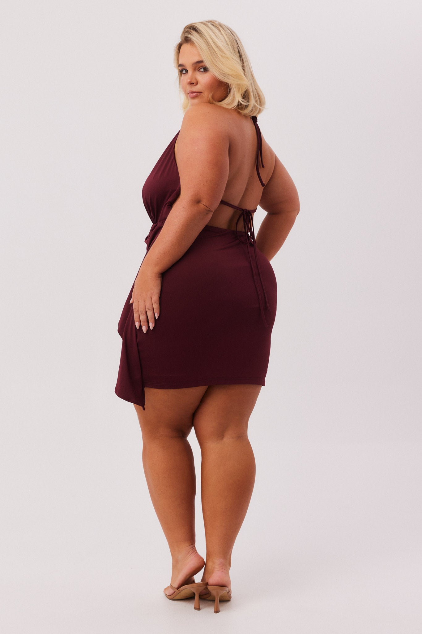 ISA-DRAPE-MINI-DRESS-CABERNET-2