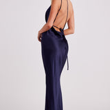 JOHANNA COWL NECK MAXI DRESS