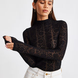 RHEA LACE LONG SLEEVE TOP