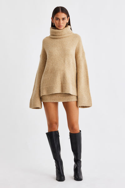 トップス Eaphi warm knit buster beige WATERING SWEATER BEIGE – edmmond.com